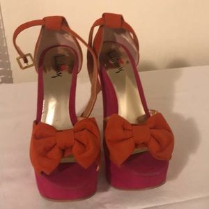 Hot Pink and Tangerine Orange Heels
